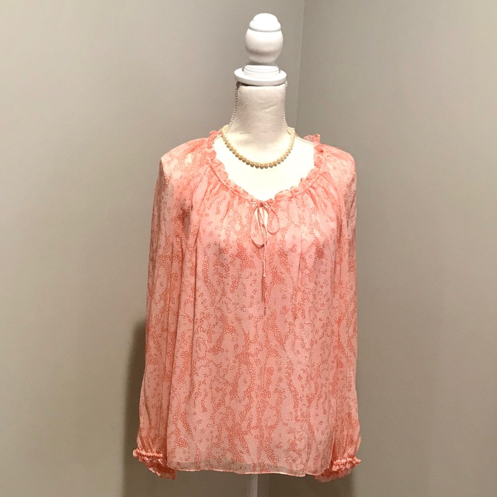 Diane von Furstenberg apricot blouse